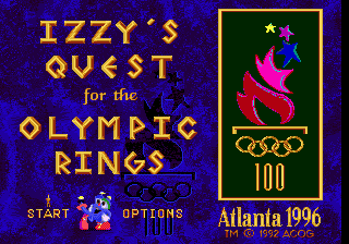 Заставка игры IZZY'S QUEST FOR THE OLYMPIC RINGS